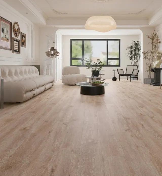SPC005 Honey oak laid in a room