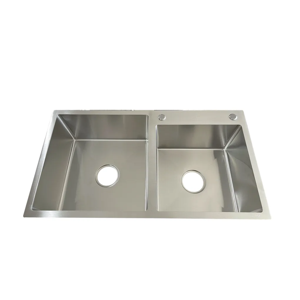 Handmade Double Bowl Sink 820 × 450 · Unequal Bowls
