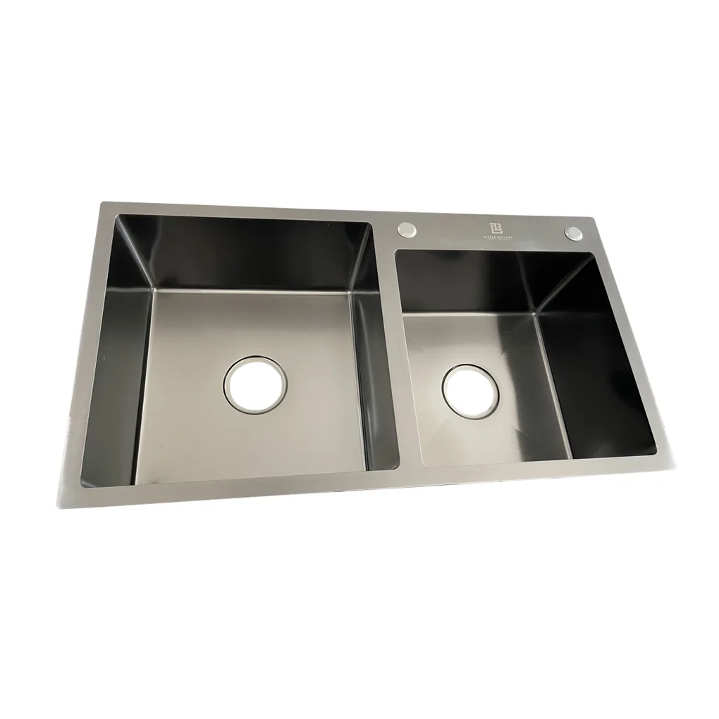Handmade Double Bowl Sink 820 × 450 · Unequal Bowls