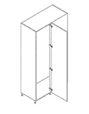 Wardrobe Tall Corner Unit — 2400 mm